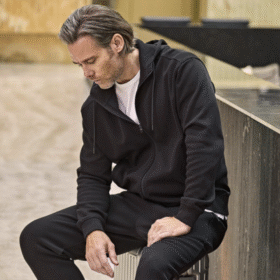 Tee Jays Ribbed Interlock Full Zip Hoodie