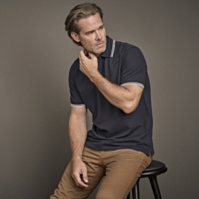 Tee Jays Luxury Stripe Stretch Polo Shirt