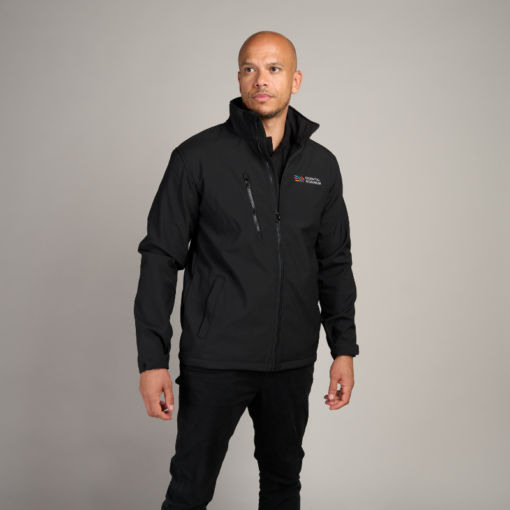 man wearing the essential workwear branded jacket