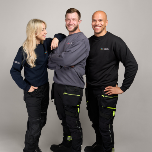Essential Workwear Premium Sweatshirt 7 3 people wearing branded sweatshirts