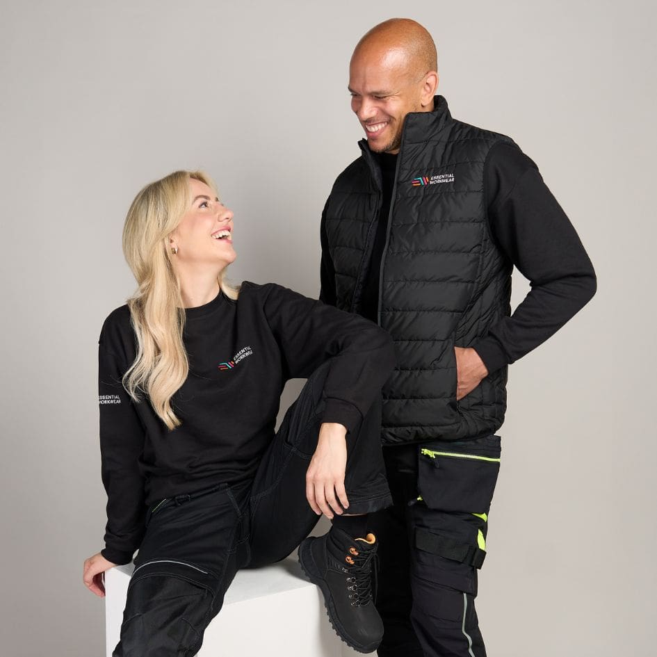 Two people wearing professional uniforms