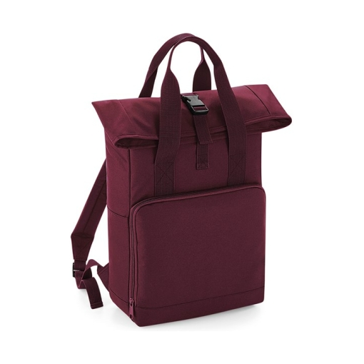 bg118 burgundy ft2 - Bagbase Twin Handle Roll-Top Backpack