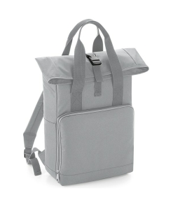 bg118 lightgrey ft2 - Bagbase Twin Handle Roll-Top Backpack