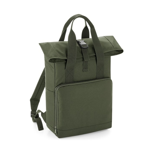 bg118 olivegreen ft2 - Bagbase Twin Handle Roll-Top Backpack