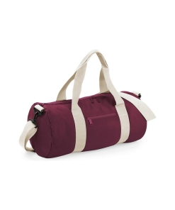 bg140 burgundy offwhite ft2 - Bagbase Original Barrel Bag