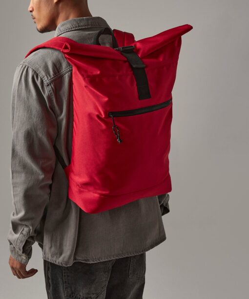 Recycled rolled-top backpack
