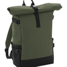 Block roll-top backpack