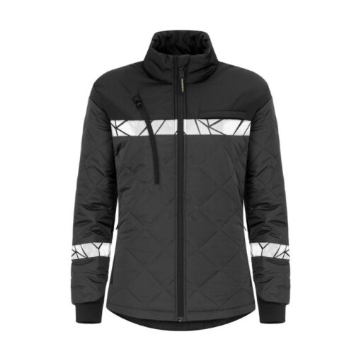 grey black front view of jacket