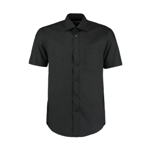 kk102 black ft - Kustom Kit Short Sleeve Business Shirt