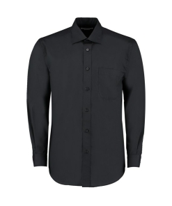 kk104 black ft2 - Kustom Kit Business Shirt Long-Sleeve