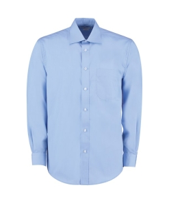 kk104 lightblue ft2 1 - Kustom Kit Business Shirt Long-Sleeve