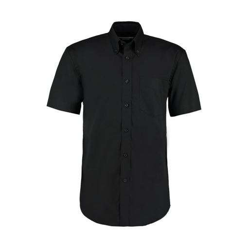 kk109 black ft2 - Kustom Kit Oxford Shirt Short-Sleeved