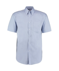 kk109 lightblue ft2 - Kustom Kit Oxford Shirt Short-Sleeved