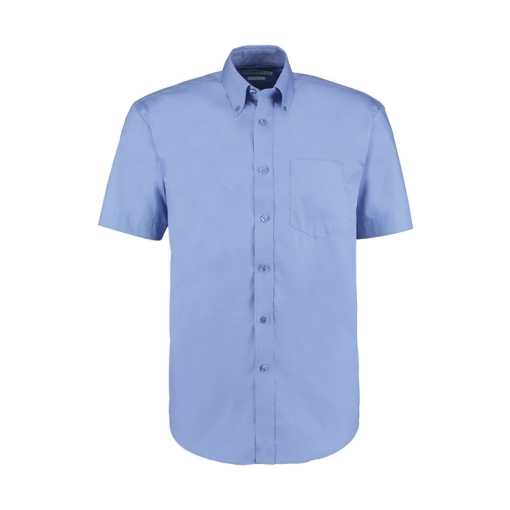 kk109 midblue ft2 - Kustom Kit Oxford Shirt Short-Sleeved