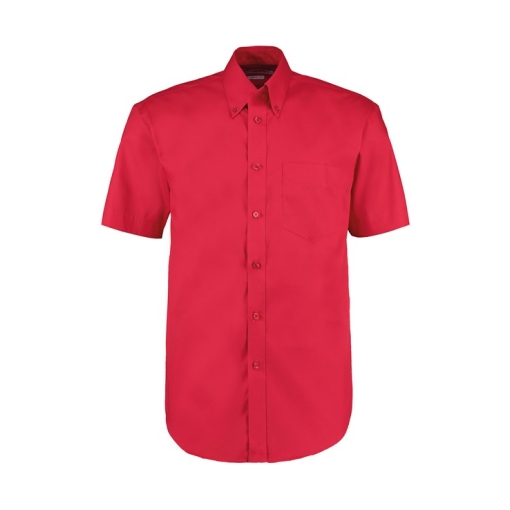 kk109 red ft2 - Kustom Kit Oxford Shirt Short-Sleeved