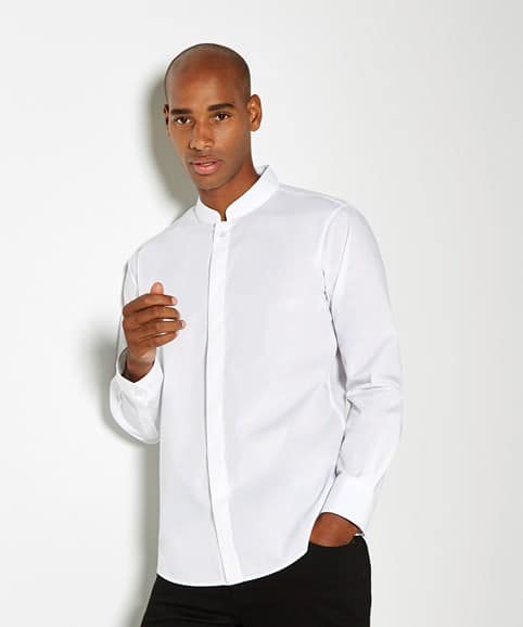 Kustom Kit Mandarin Collar Shirt Long-Sleeved - Men's - Essential Workwear