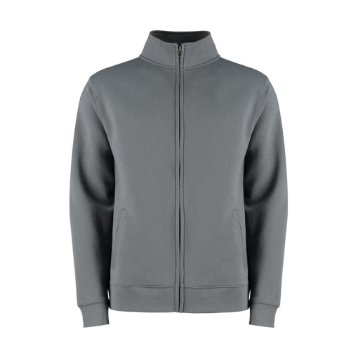 kk334 darkgreymarl ft2 - Kustom Kit Zipped Sweatshirt