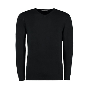 kk352 black ft - Kustom Kit V-Neck Sweater
