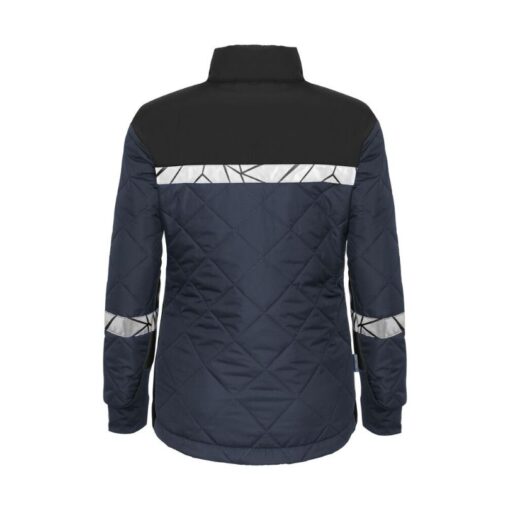 navy black back view of jacket