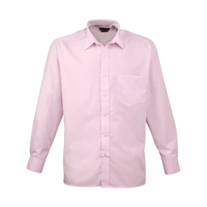 pr200 pink ft - Premier Long Sleeve Poplin Shirt