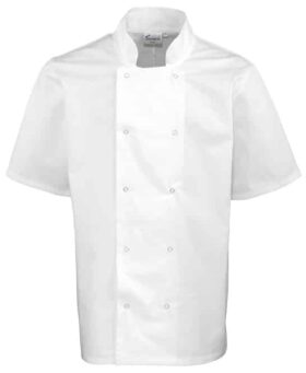 Premier Short Sleeve Studded Chef’s Jacket