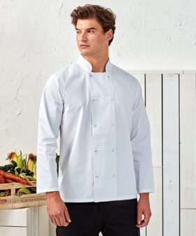 Premier Studded Front Long Sleeve Chef’s Jacket