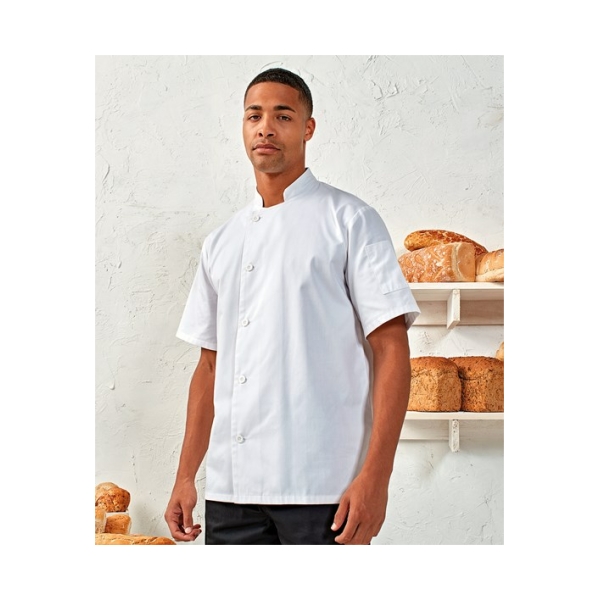 pr900 ls00 2022 - Premier Essential Short Sleeve Chef's Jacket