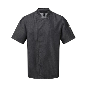 pr906 blackdenim ft2 - Premier Chef's Zip-Close Jacket