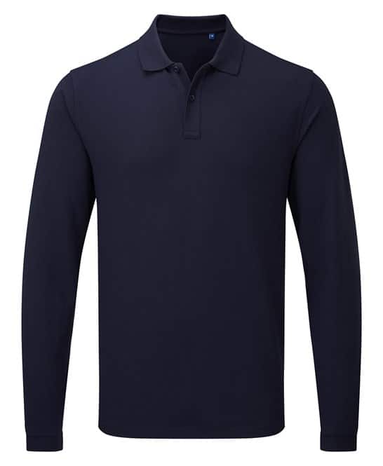 Premier long sleeve polo shirt, powered by HeiQ Viroblock - Essential ...