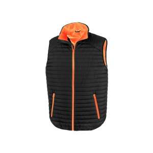 r239x black orange ft - Result Recycled Thermoquilt Gilet