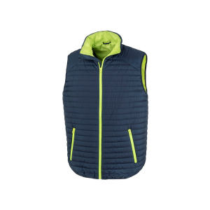 r239x navy lime ft - Result Recycled Thermoquilt Gilet