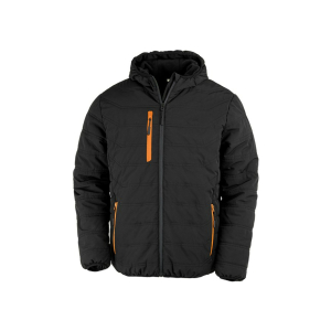 r240x black orange ft - Result Recycled Compass Padded Jacket