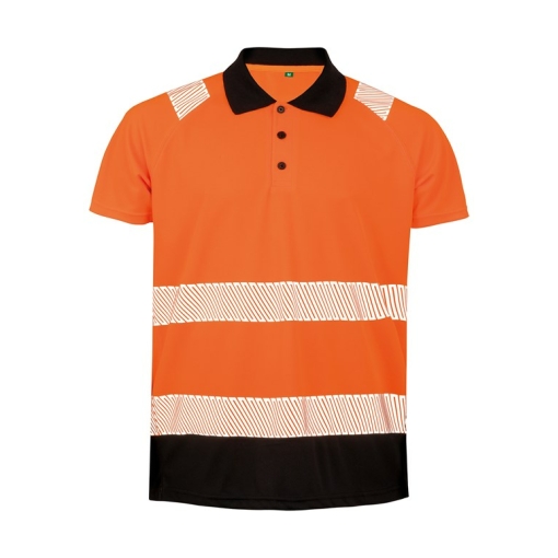 r501x fluorescentorange black ft 1 - Result Recycled Safety Polo
