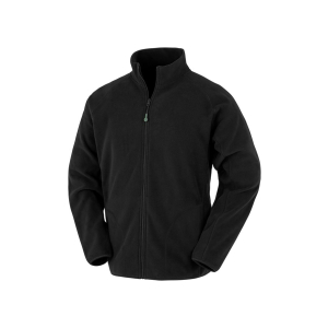 r907x black ft - Result Recycled Microfleece Jacket