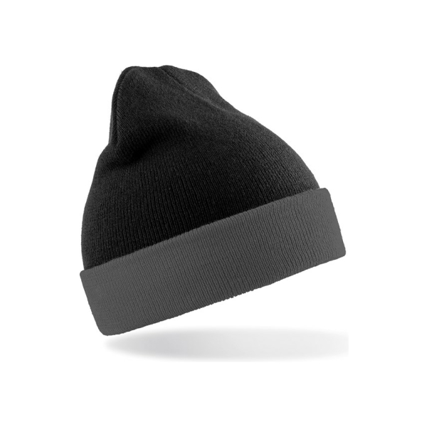 rc930 black grey ft2 - Result Recycled Black Compass Beanie
