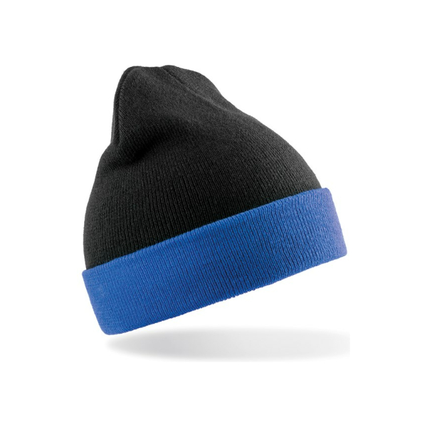 rc930 black royal ft2 - Result Recycled Black Compass Beanie