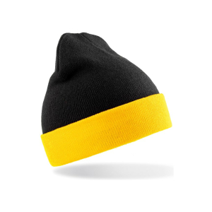 rc930 black yellow ft2 - Result Recycled Black Compass Beanie