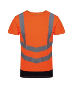 rg463 orange navy ft - Regatta Pro Hi-Vis T-Shirt