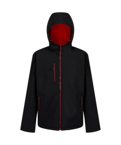 rg594 black classicred ft3 - Regatta Navigate 2-Layer Hooded Softshell Jacket