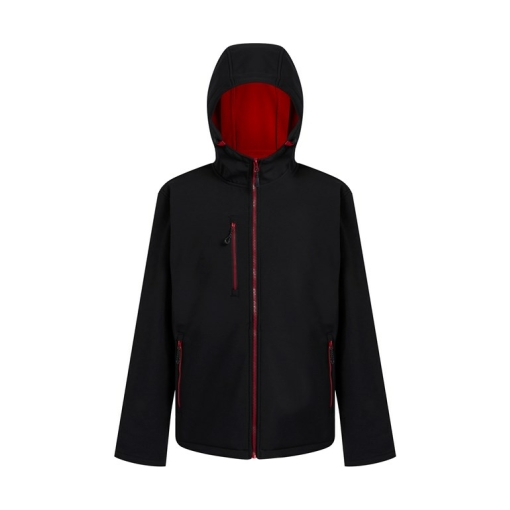 rg594 black classicred ft3 - Regatta Navigate 2-Layer Hooded Softshell Jacket