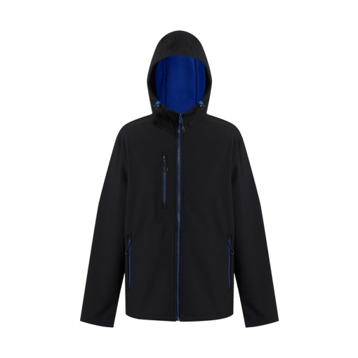 rg594 black newroyal ft3 - Regatta Navigate 2-Layer Hooded Softshell Jacket