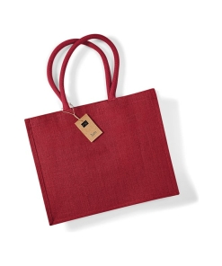 wm407 red red ft2 - Westford Mill Jute Classic Shopper