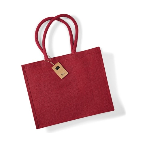 wm407 red red ft2 - Westford Mill Jute Classic Shopper