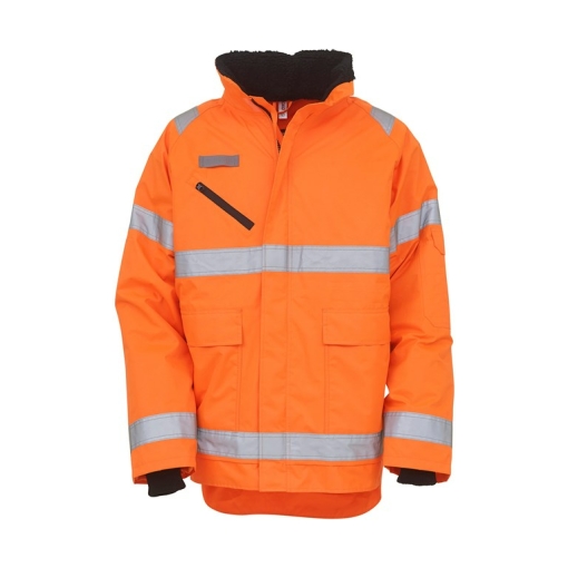 yk029 orange ft2 - Yoko Hi-Vis Fontaine Storm Jacket